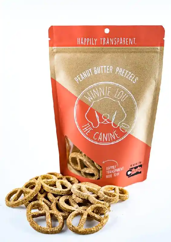 Winnie Lou Peanut Butter Pretzels for Dogs 4-oz