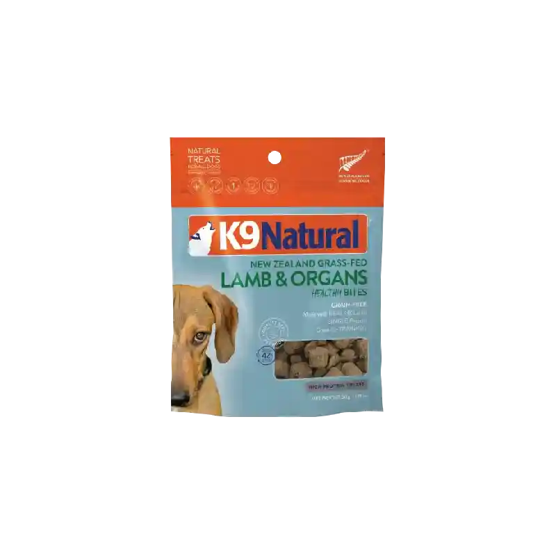 K9 Natural New Zealand GRass-Fed Lamb & Organs Healthy Bites for Dogs 1.8 Oz