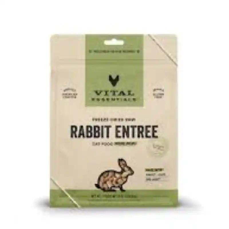 Freeze-dried Raw Rabbit Entree Cat Food Mini Nibs - 8oz