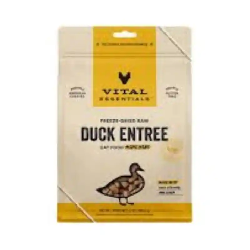 Freeze-dried Raw Duck Entree Cat Food Mini Nibs - 8oz