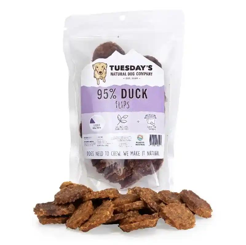 95% Duck Flips Dog Treats 8.5-oz