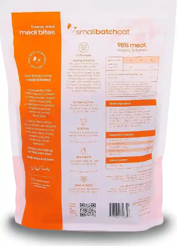SmallBatch Freeze-Dried Chicken Mealbites for Cats 10 Oz