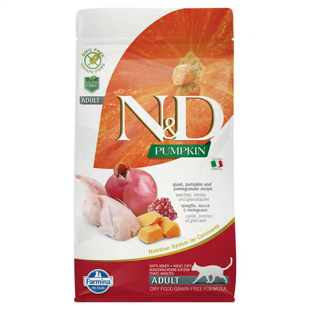 Farmina N&D Pumpkin Quail & Pomegranate Adult Cat Food 3.3LB