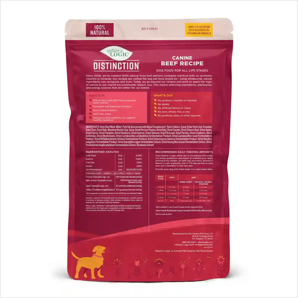 Nature's Logic Distinction Beef Dry Dog 24-lb