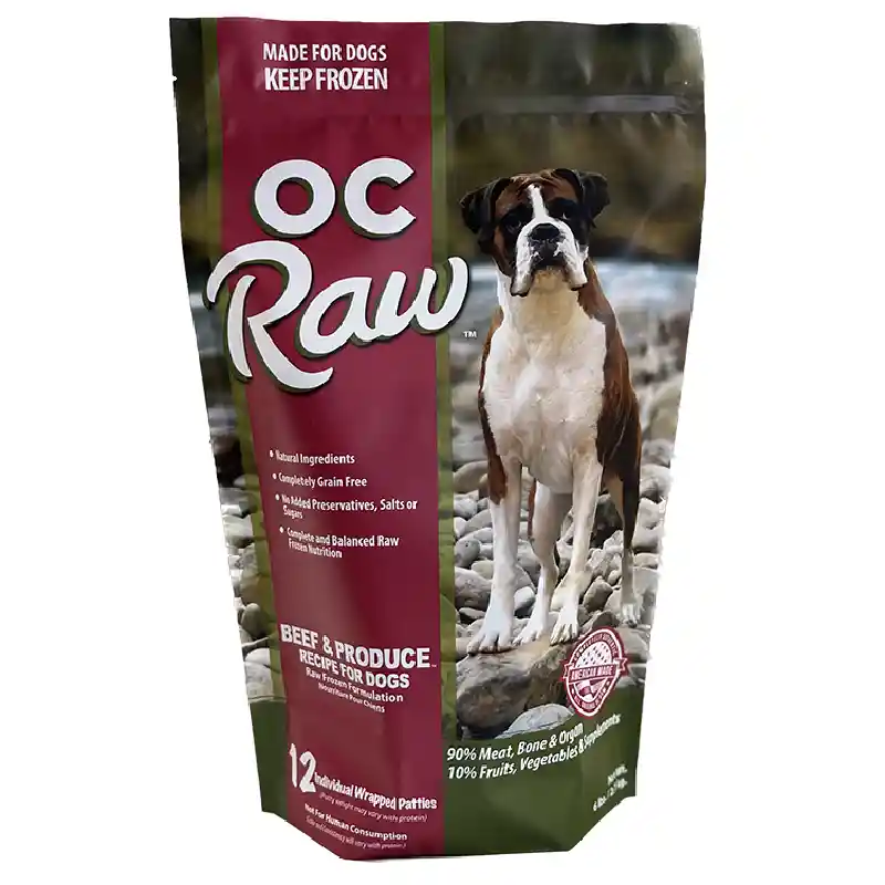 Frozen Raw Beef & Produce Patties for Dogs 6-lb