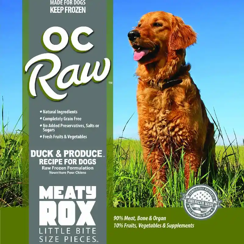 Frozen Raw Duck & Produce Meaty Rox for Dogs 3-lb