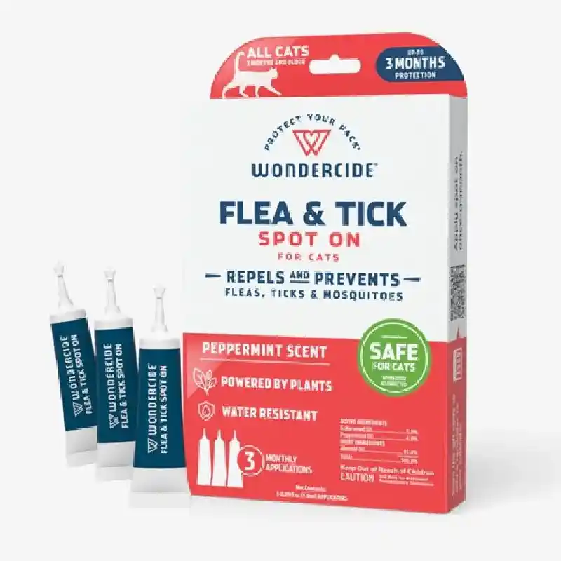 Peppermint F&T Spot On w/ Nat Essential Oils for Cats (3 months & older)