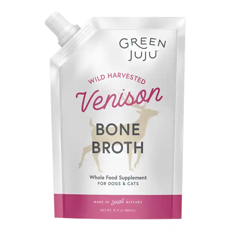 Frozen Wild Harvested Venison Bone Broth Whole Food Supplement for Dogs & Cats 20-oz