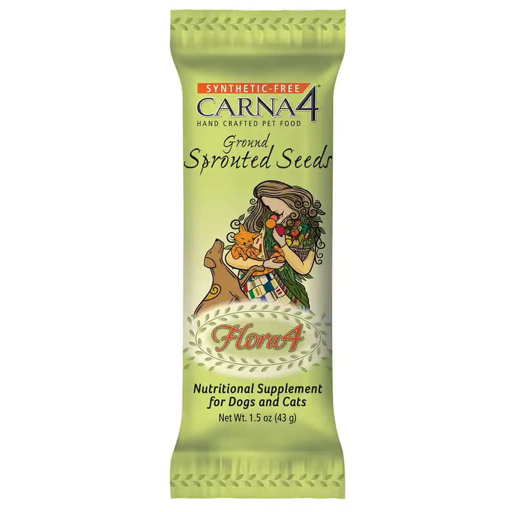 Carna4 Orgnc Ground Sprouted Seeds Daily Supplement for Dogs & Cats 1.5-oz