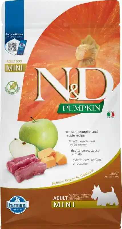 Farmina N&D Pumpkin Venison & Apple Mini Adult Dog Food 5.5LB