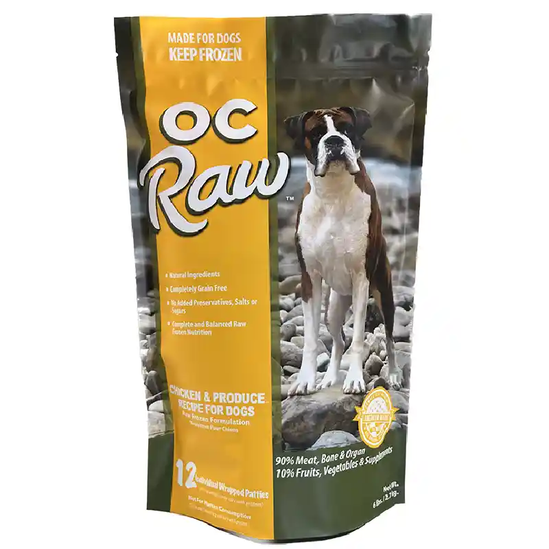 Frozen Raw Chicken & Produce Patties for Dogs 6-lb