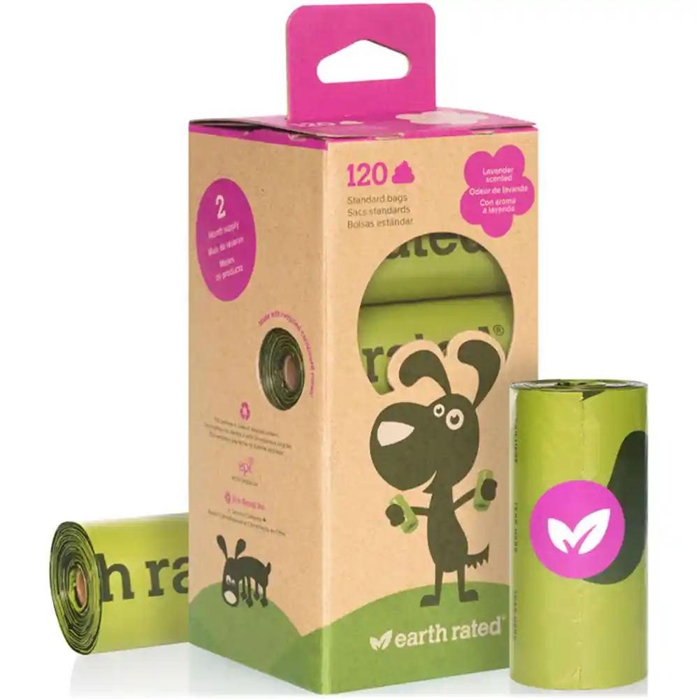 Earth Rated Poop Bags Lavender Scented 120CT