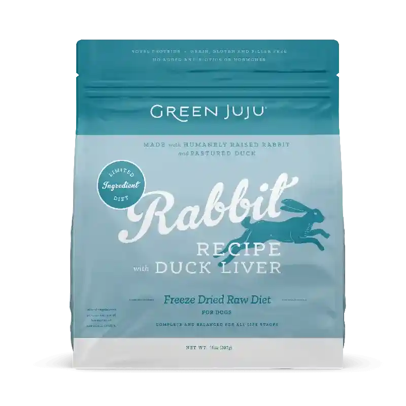 Freeze-Dried Raw Rabbit & Duck Liver Recipe for Dogs and Cats 14-oz