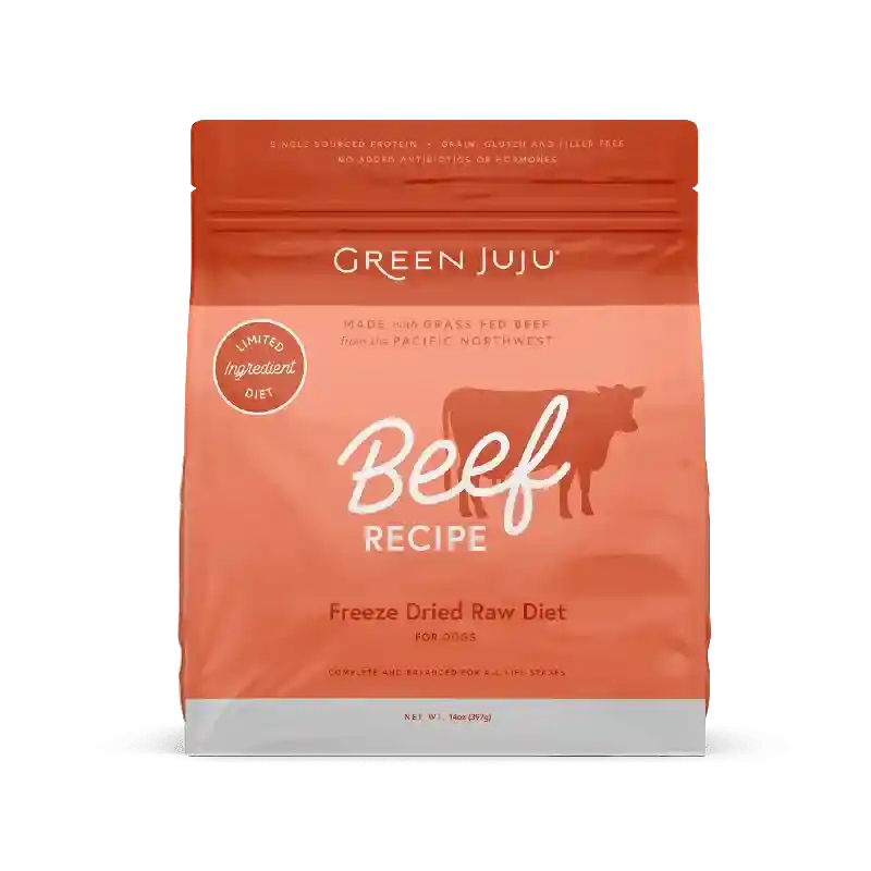 Freeze-Dried Raw Grass Fed Beef Recipe for Dogs and Cats 14-oz