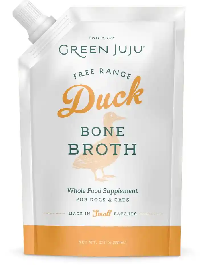 Frozen Free Range Duck Bone Broth Whole Food Supplement for Dogs & Cats 20-oz