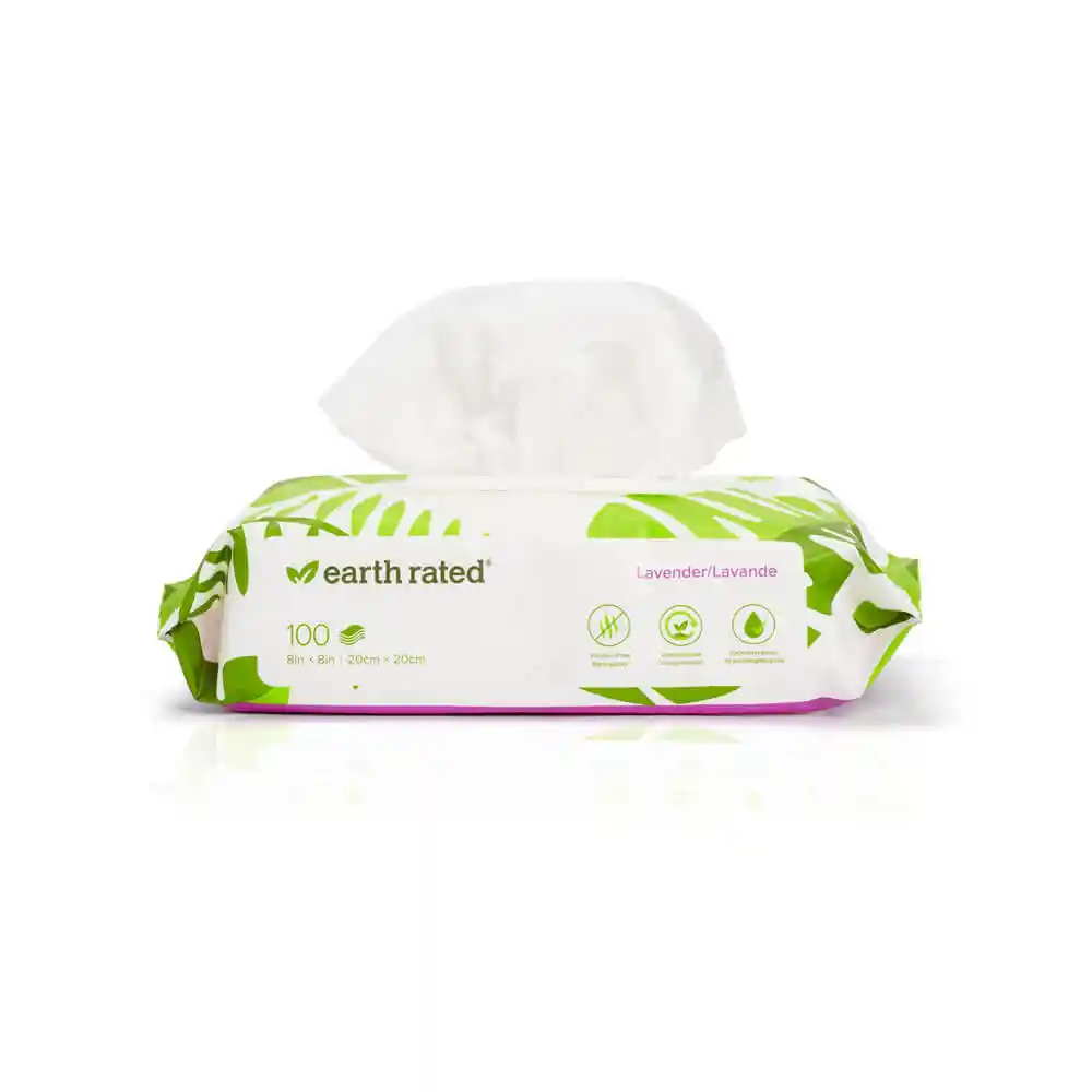 Earth Rated Wipes Lavender 100CT