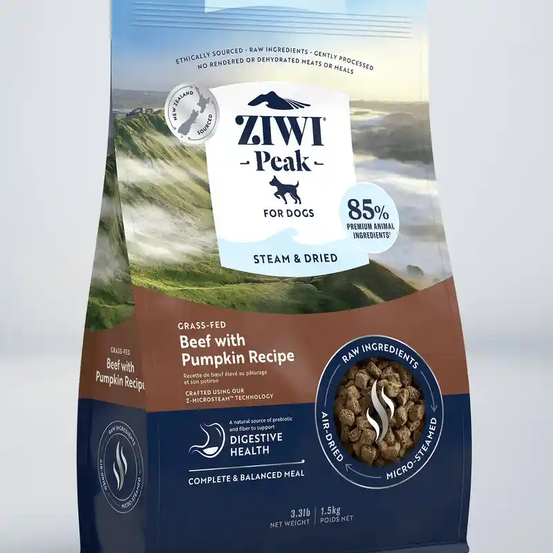 Ziwi Dog Steam Dried Beef W Pumpkin 3.3#