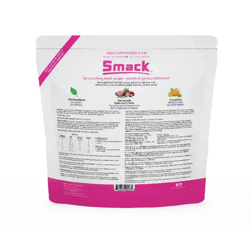 Smack Raw Dehydrated Lip Smacking Lamb Super Food for Dogs 3.3#