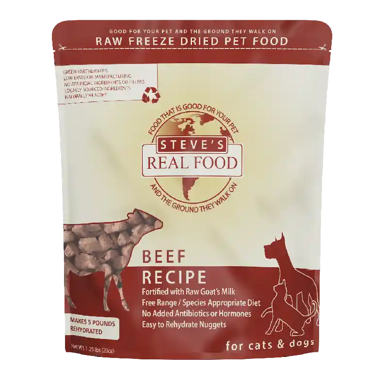 Steve's Real Food Freeze Dried Nuggets Beef 1.25lb