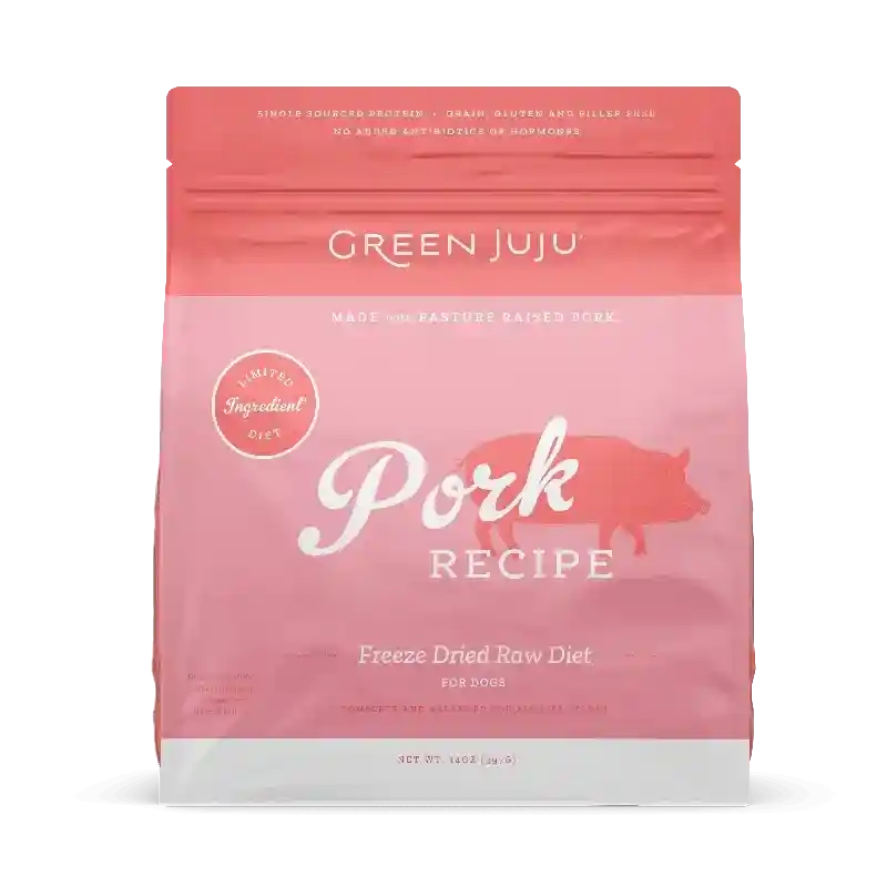 Freeze-Dried Raw Pasture Raised Pork Recipe for Dogs and Cats 14-oz