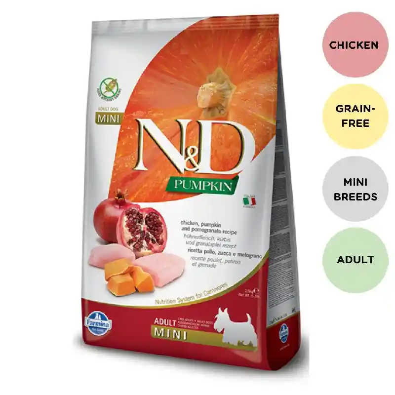 Farmina N&D Pumpkin Chicken & Pomegranate Mini Adult Dog Food 5.5LB