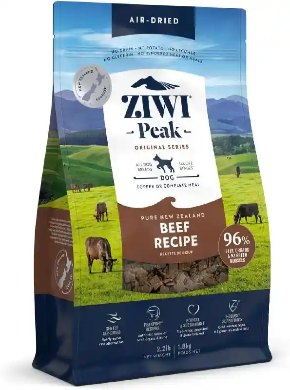 Ziwi Peak Air-Dried Pure New Zealand Beef Recipe for Dogs 2.2-lb
