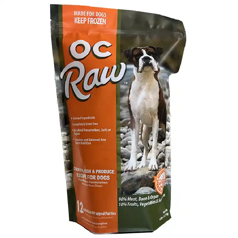 Frozen Raw Chicken, Fish & Produce Patties for Dogs 6-lb