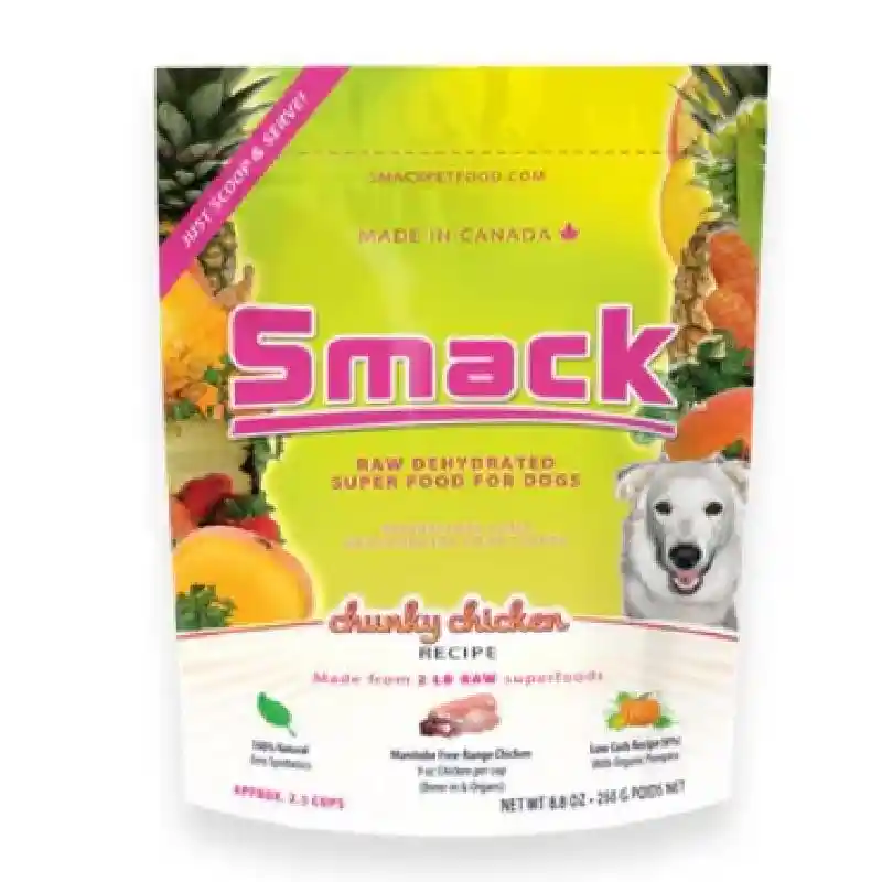 Smack Raw Dehydrated Chunky Chicken Super Food for Dogs 8.8oz