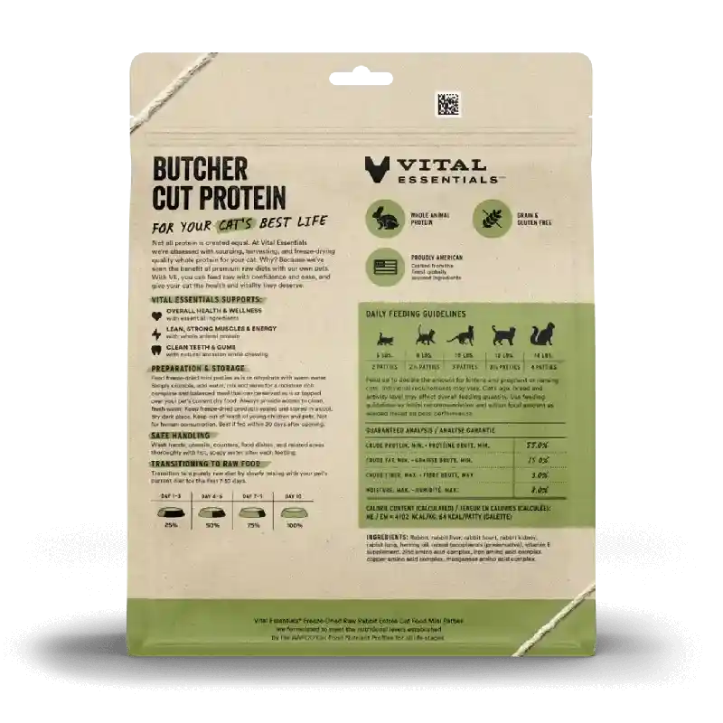 Vital Essentials Frozen Raw Duck Patties Entree For Dogs 6-lb
