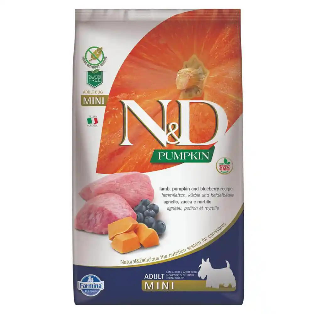Farmina N&D Pumpkin Lamb & Blueberry Mini Adult Dog Food 15.4LB