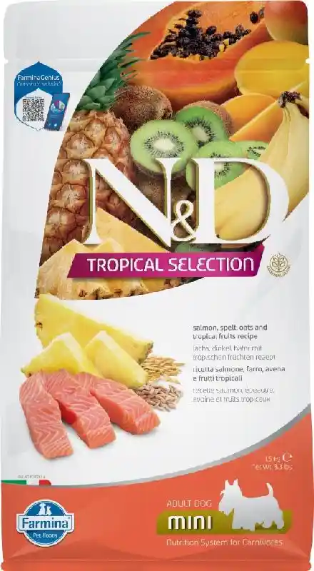 Farmina N&D Tropical Selection Salmon Adult Mini Dog Food 11LB