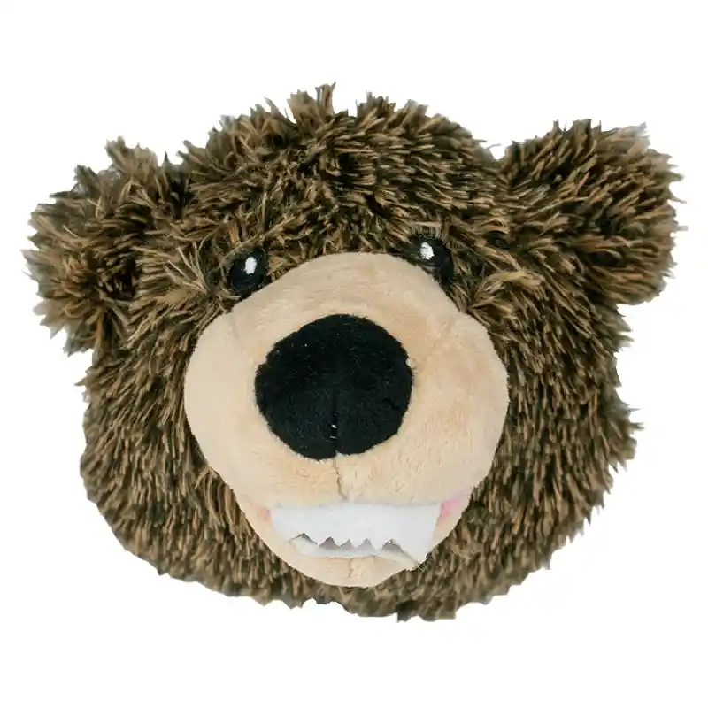 2-in-1 Interactive Plush Grizzly Head 4”