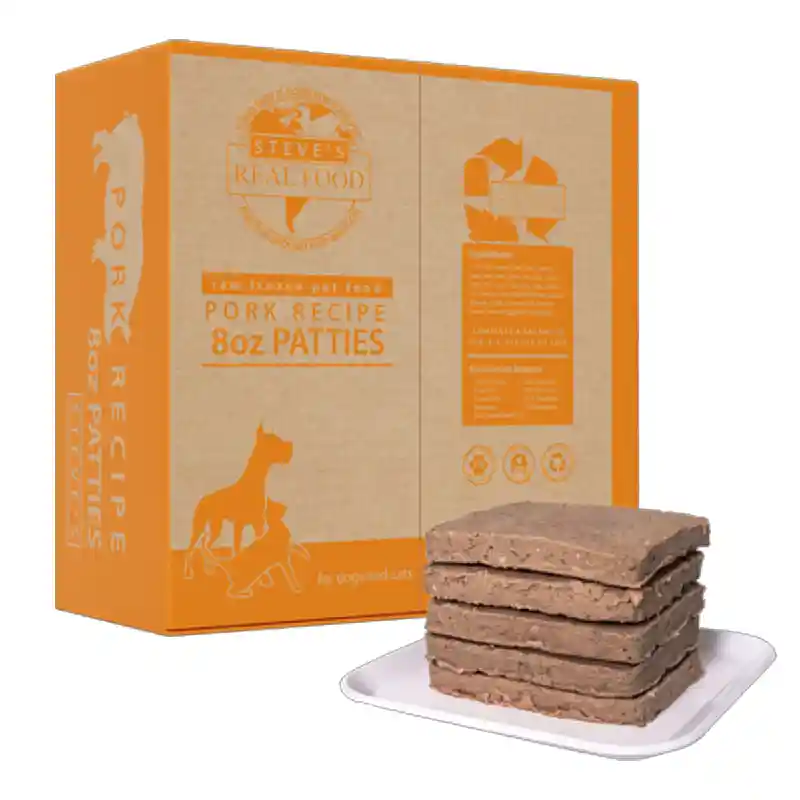 Frozen Raw Pork Patties for Cats and Dogs 13.5LB