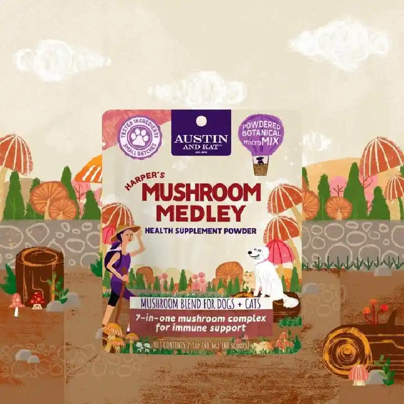 Harper's Mushroom Medley Health Supplement Powder for Dogs and Cats
