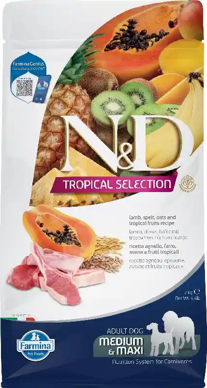 Farmina N&D Tropical Selection Lamb Adult Medium & Maxi Dog Food 4.4LB
