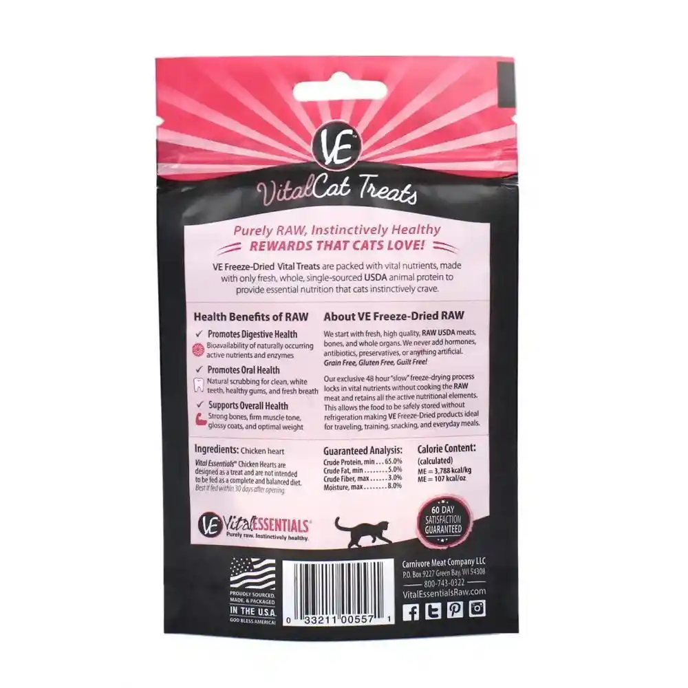 Freeze-dried Chicken Hearts Cat Treat