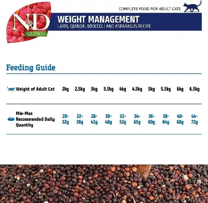 Farmina N&D Quinoa Weight Management Lamb Adult Cat Food 3.3LB