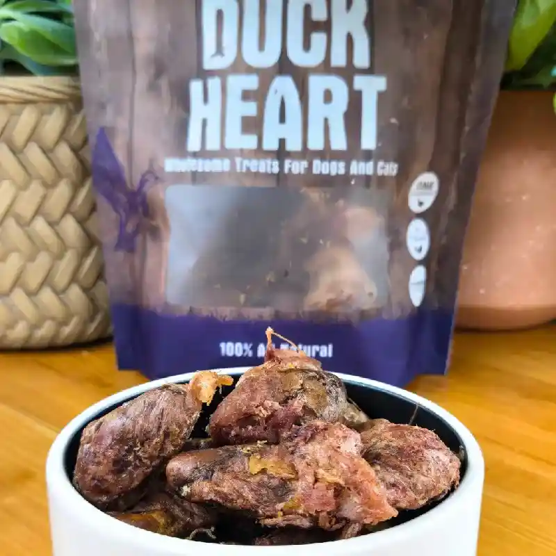 Freeze-Dried Duck Hearts for Dogs and Cats 8oz