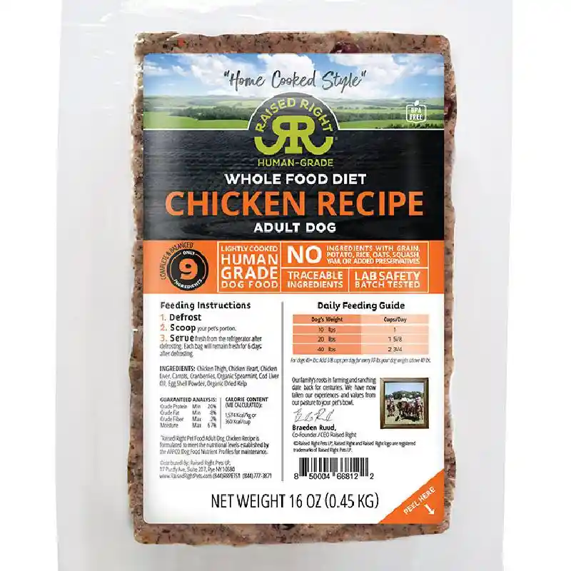 Raised Right Lightly Cooked Original Chicken Recipe for Dogs 1#