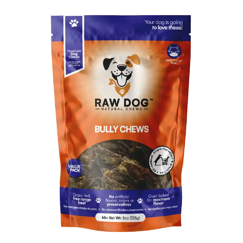 Raw Dog Bully Chews 8oz