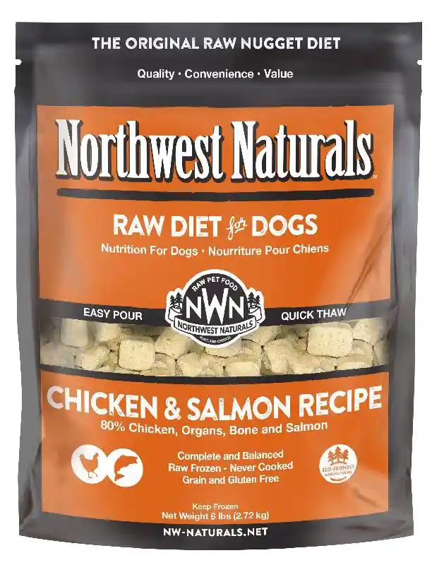 Northwest Naturals Frozen Raw Chicken & Salmon Nuggets 6LB
