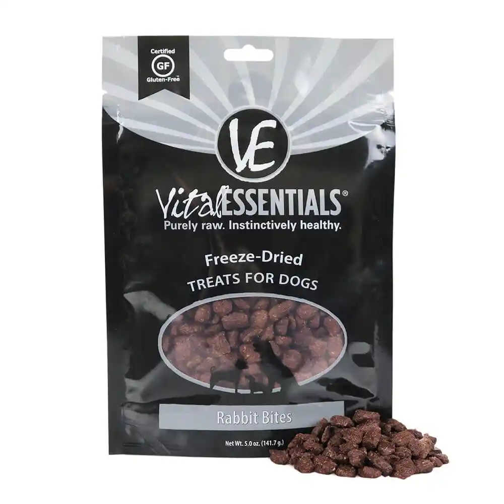 Vital Essentials Rabbit Bites for Dogs 5oz