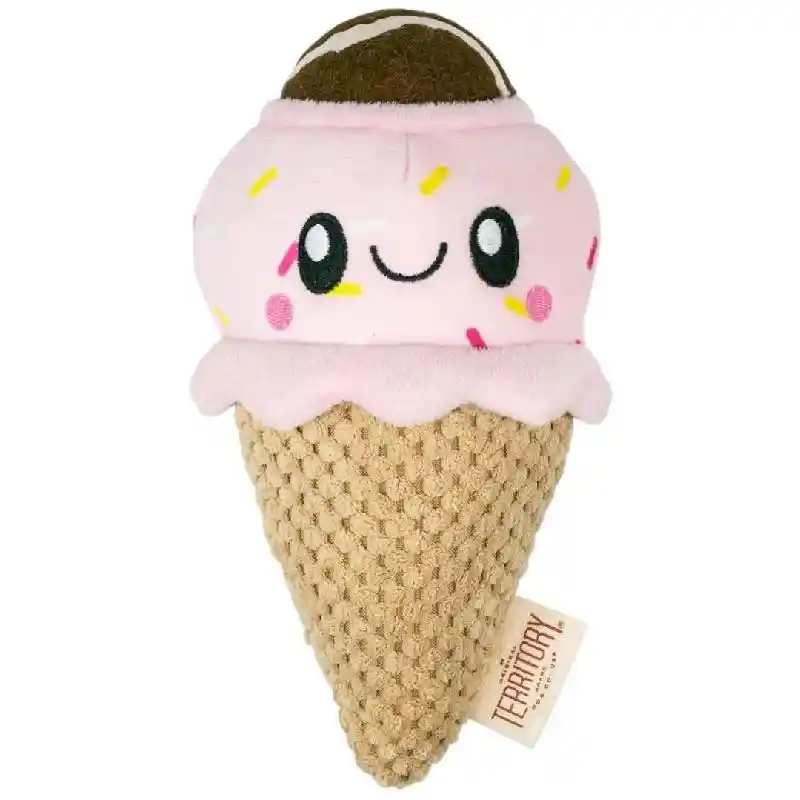 Territory 2 In 1 Plush Ice Cream Toy for Dogs 8"