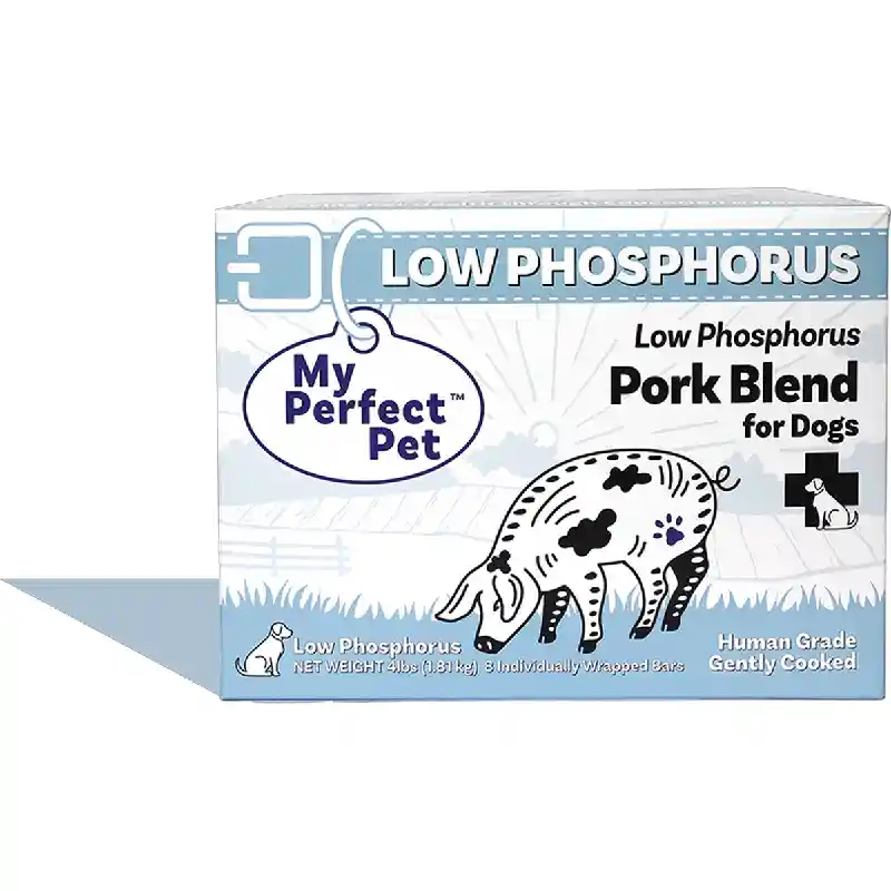 My Perfect Pet Frozen Low Phosphorous Pork Gently Cooked Blend for Dogs 4 Lb