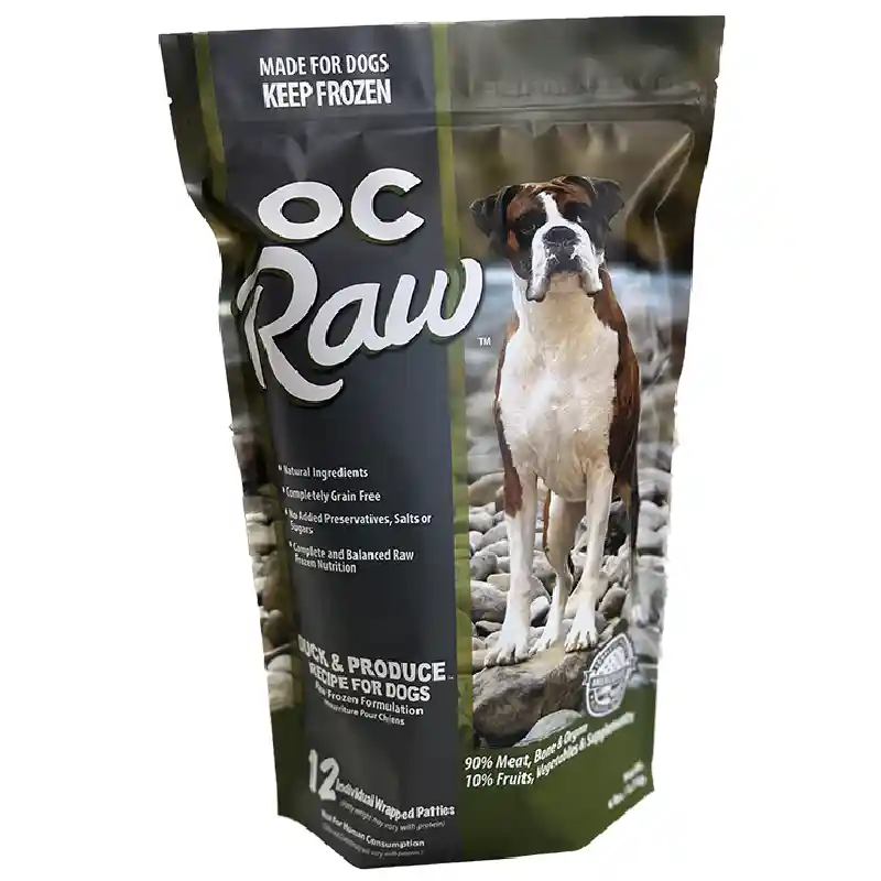 Frozen Raw Duck & Produce Patties for Dogs 6-lb