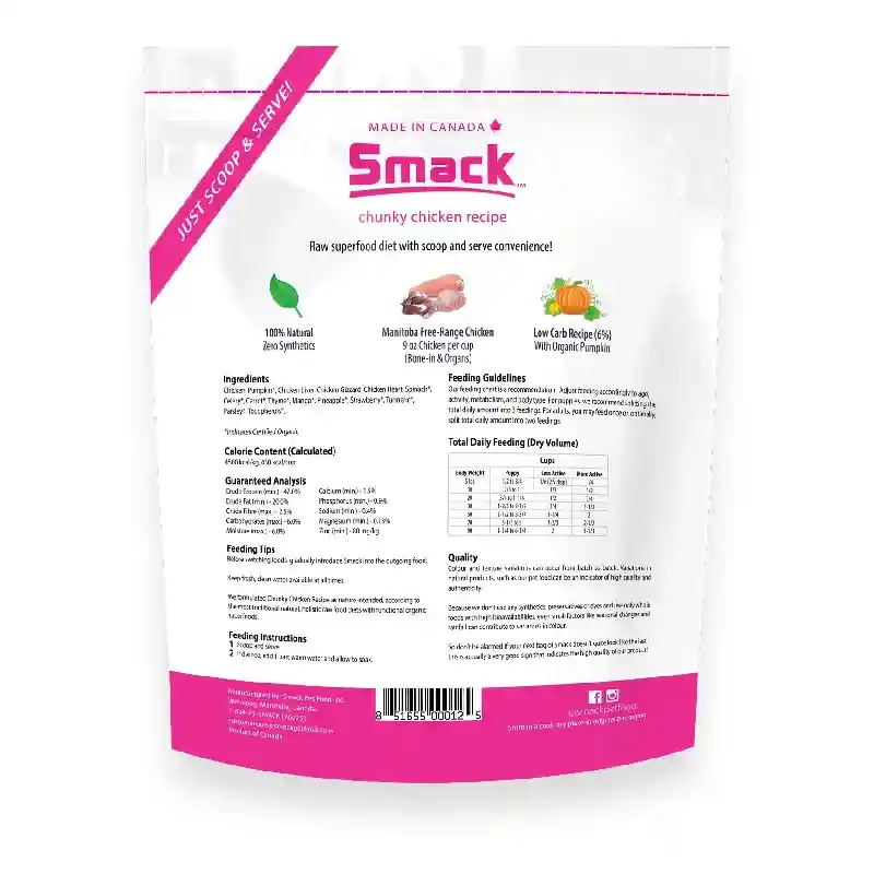 Smack Raw Dehydrated Caribbean-Salmon Fusion Super Food for Dogs 5.5lb