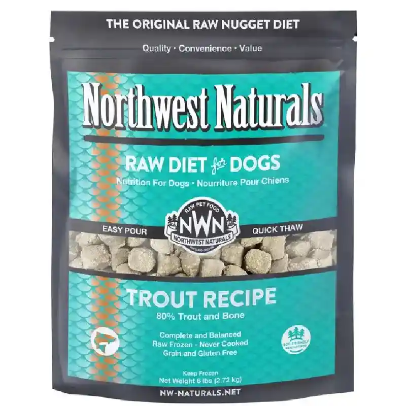 Northwest Naturals Frozen Raw Trout Nuggets 6LB
