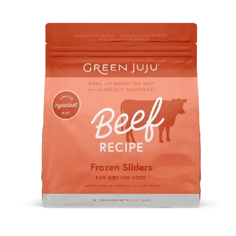 Frozen Raw Beef Recipe Sliders for Dogs 3-lb