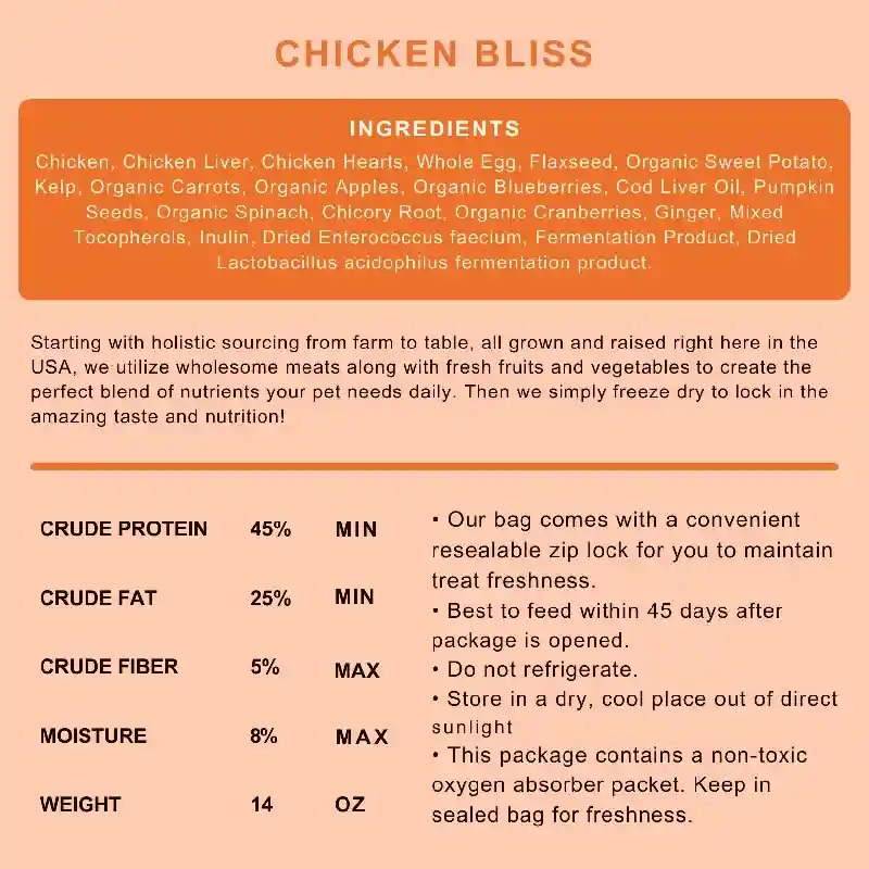 Shepherd Boy Farms Freeze-Dried Raw Chicken Recipe for Dogs 14oz