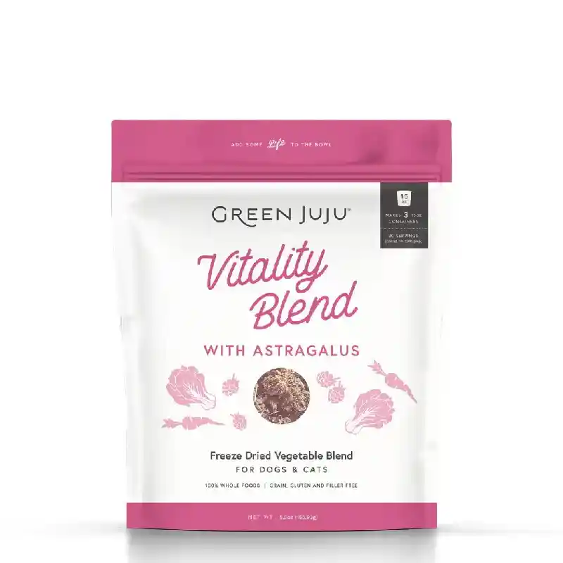 Green Juju Freeze-Dried Vitality Blend with Astragulas for Dogs and Cats 1.75 Oz
